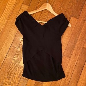 DO+BE Black Cross Top